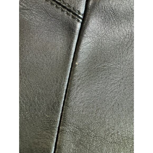 Antik Kraft Black Pebbled Faux Leather Double Strap Hand Bag - Picture 7 of 8